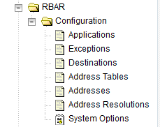 RBAR Configuration RBAR Configuration
